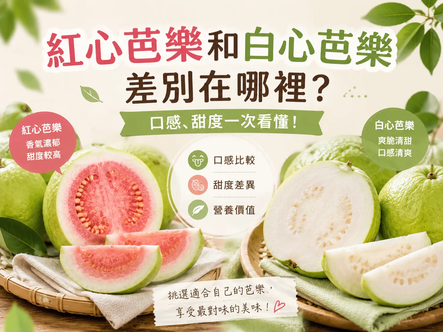 紅心芭樂和白心芭樂差別在哪裡？網購芭樂/網購芭樂推薦