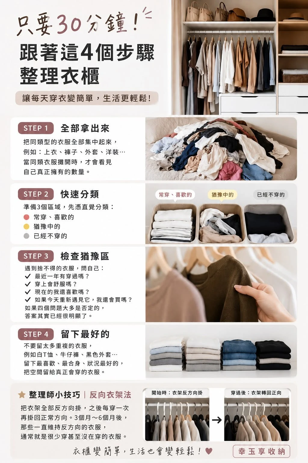 明明衣櫃塞滿滿，為什麼每天還是找不到衣服穿？