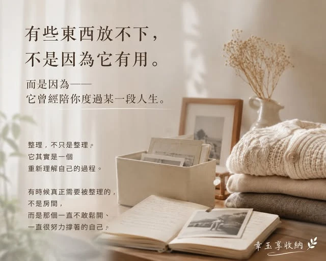 有些東西放不下，不是因為它有用。 而是因為它曾經陪你度過某一段人生。