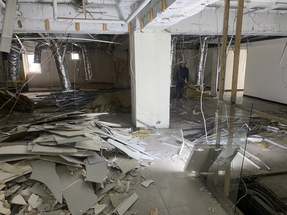 綠川東街 志光補習班拆除