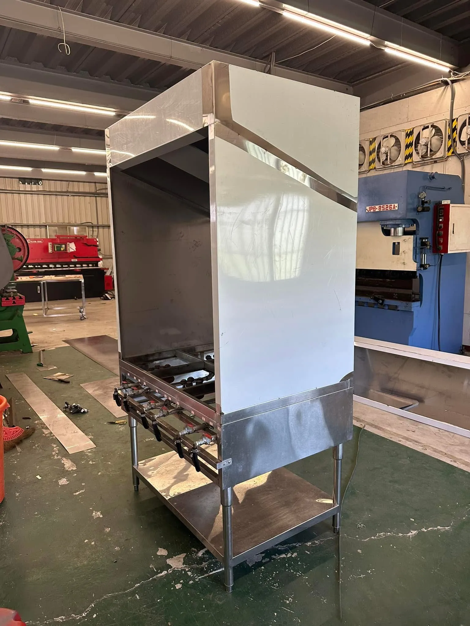 二手西餐爐加裝全新訂製煙罩