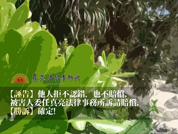 【誣告】他人拒不認錯，也不賠償，被害人委任真亮法律事務所訴請賠償【勝訴】確定!