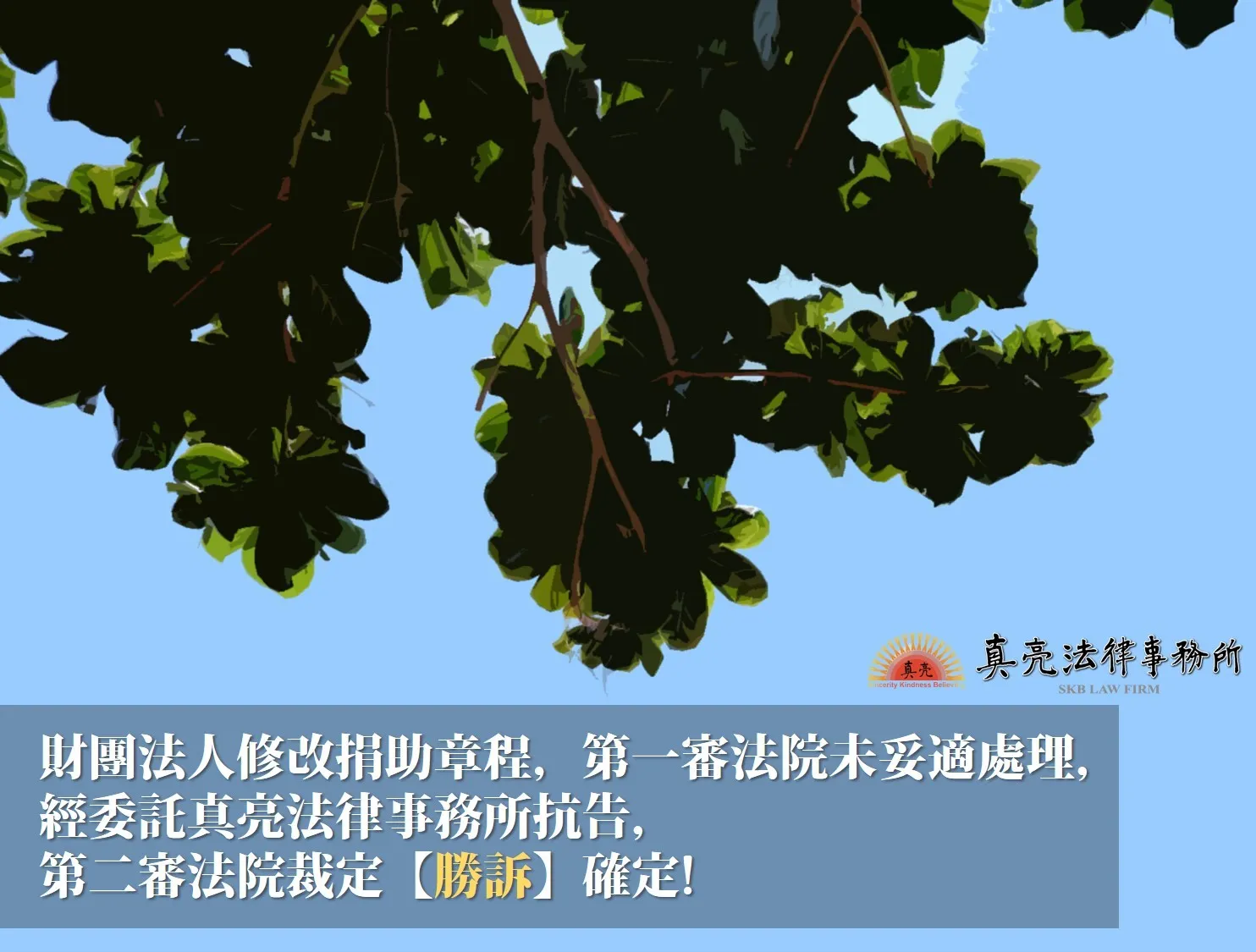 財團法人修改捐助章程，第一審法院未妥適處理，經委託真亮法律事務所抗告，第二審法院裁定【勝訴】確定！