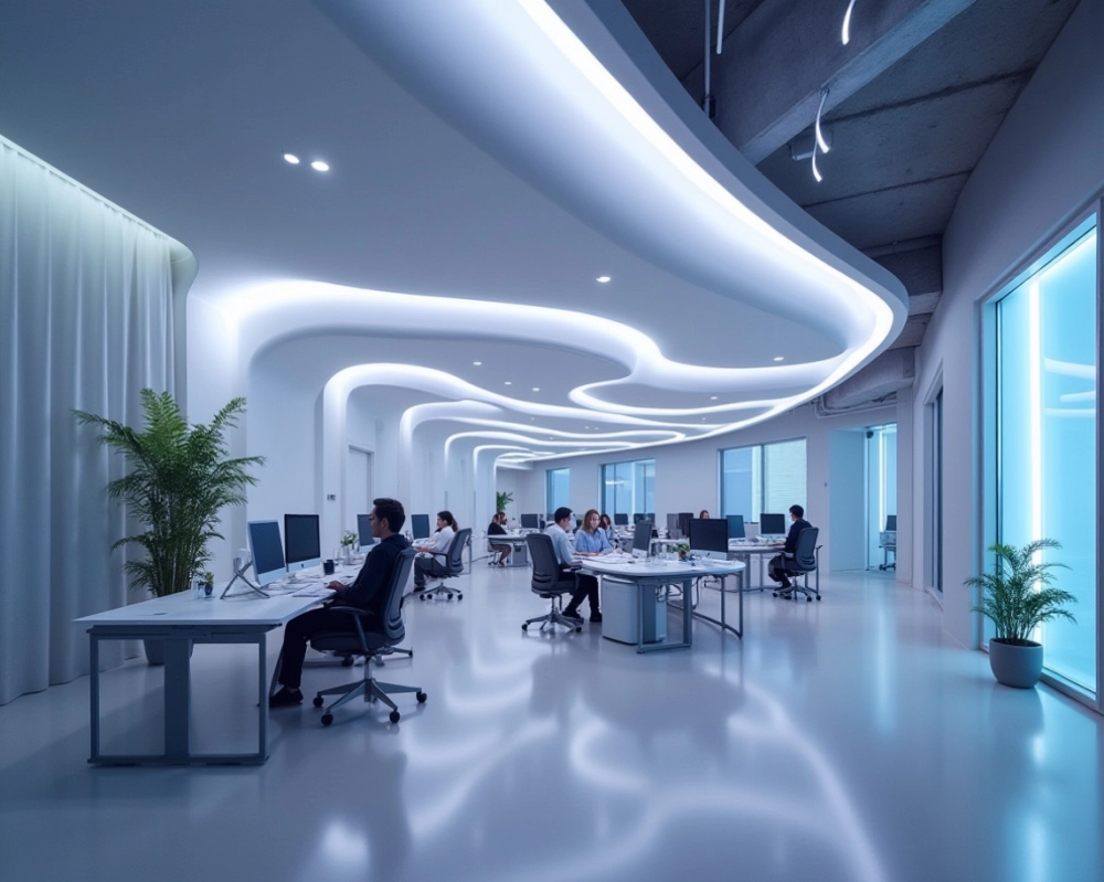 曲線辦公室設計 AI NovaEdge Tech