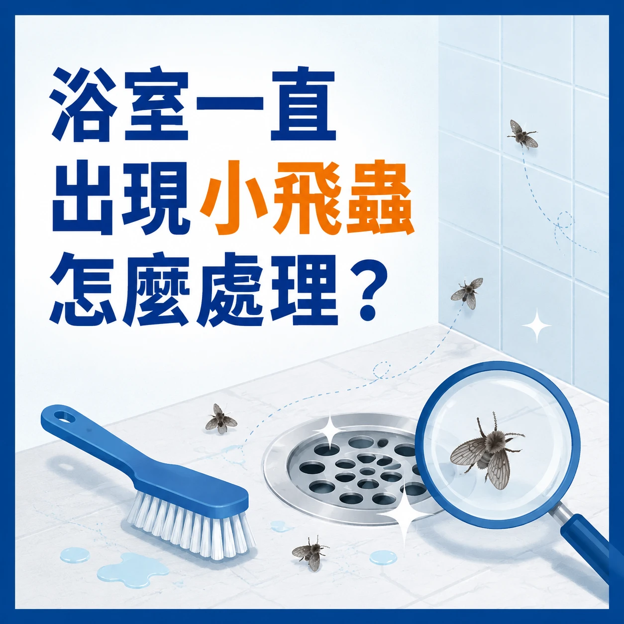浴室一直出現小飛蟲怎麼處理？