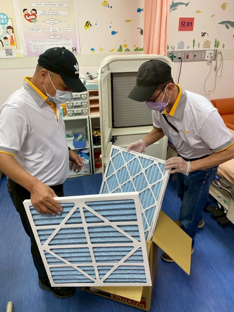 台北市立中興醫院急診室-小兒科門診室換濾網