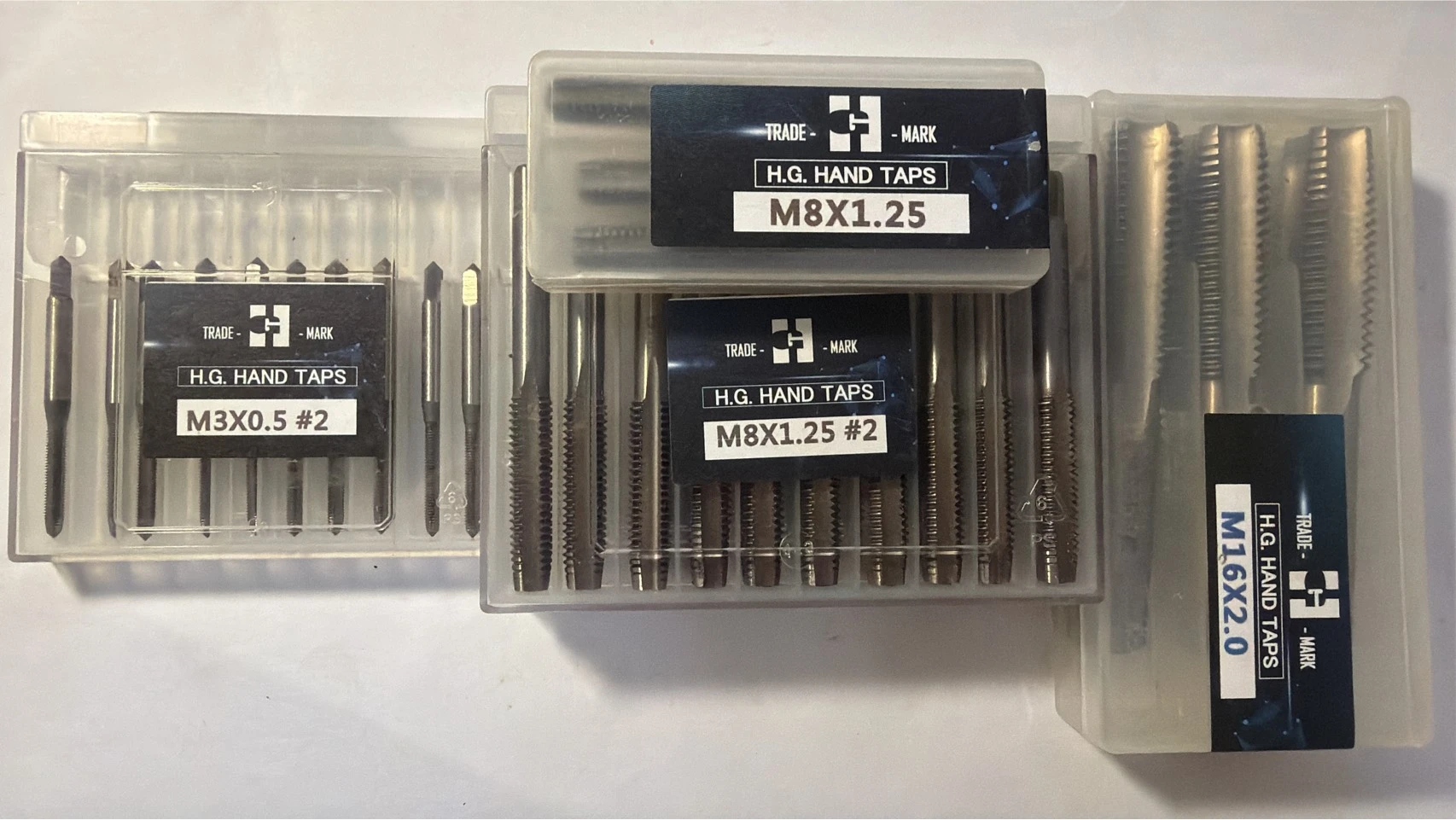 【工廠出清】日本/進口精密手絞螺絲攻 M3x0.5 / M4x0.7 中攻(#2) 10支整盒裝/拆售 DIY修牙必備