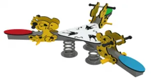 LQ-004 THREE-PERSON PARROT SEESAW
