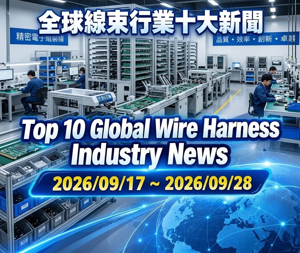 全球線束行業十大重大新聞 2026/09/17 ~ 2026/09/28