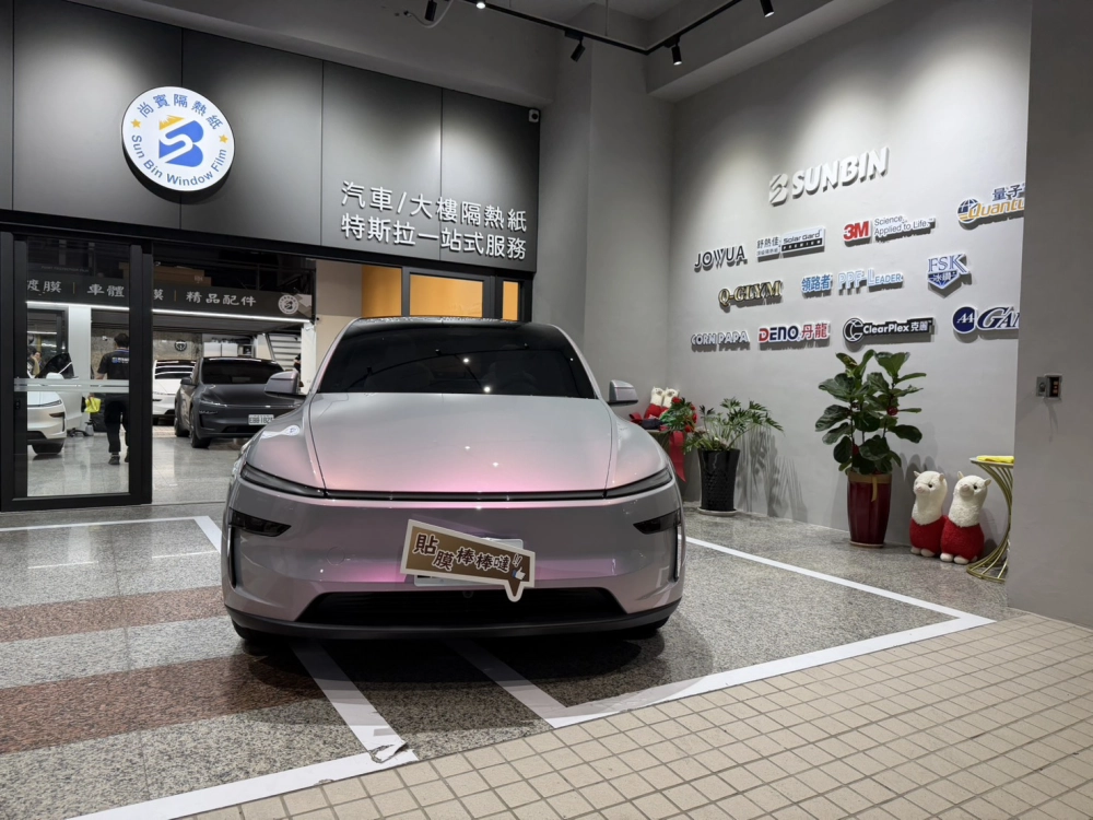 Tesla 煥新Model Y DR100夢幻灰粉色