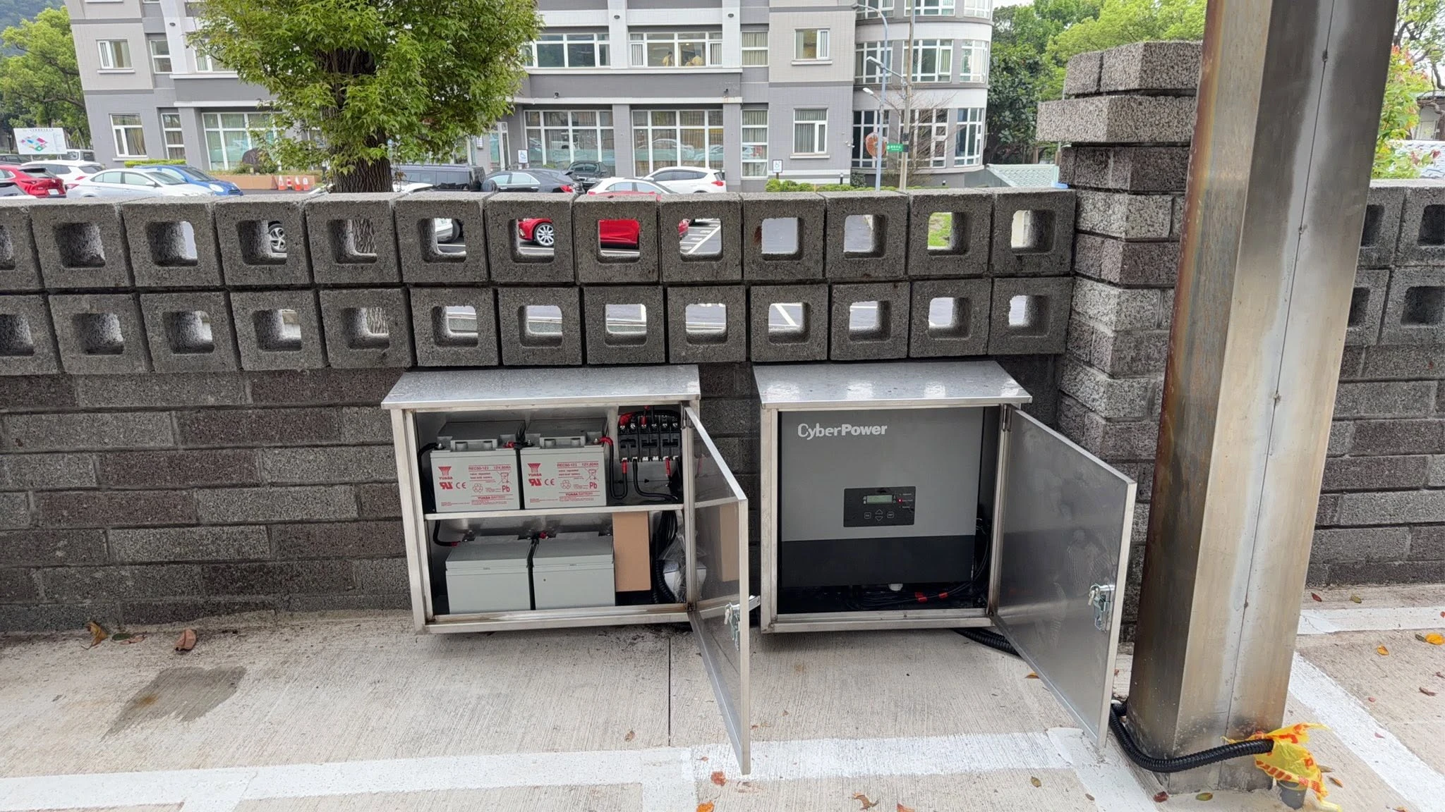 台北市北投區三軍總醫院-停車場太陽能光電儲能系統已安裝完成