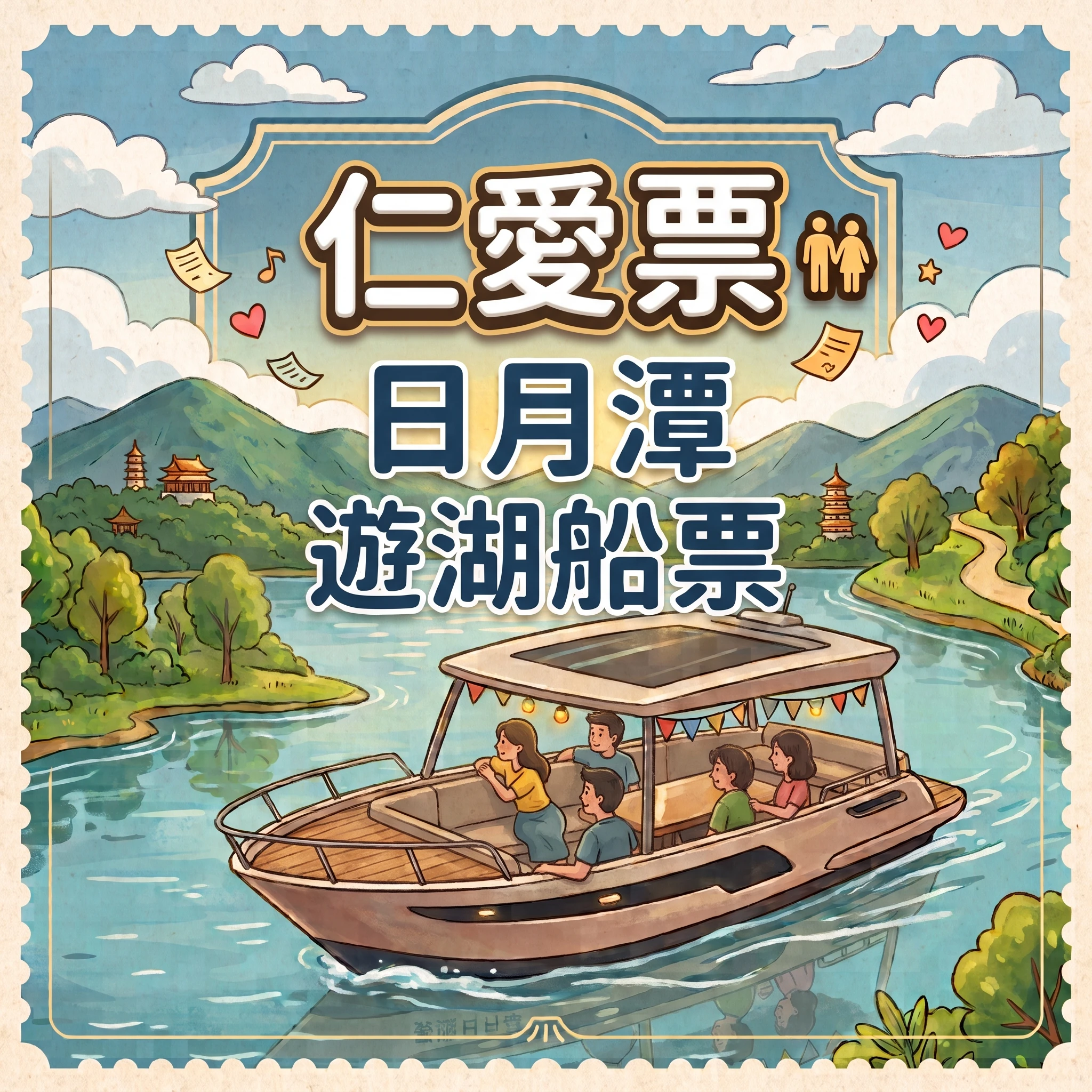 仁愛票・⽇⽉潭 遊湖船票
