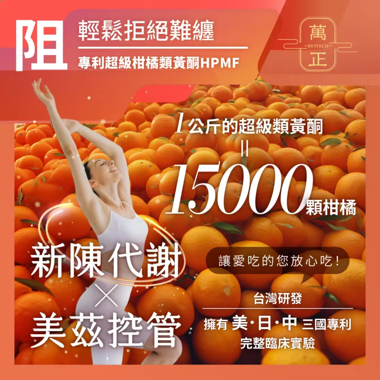 HPMF 美茲專科複方膠囊 柑橘代謝 輕盈順暢 體態管理期適用 多重植萃配方