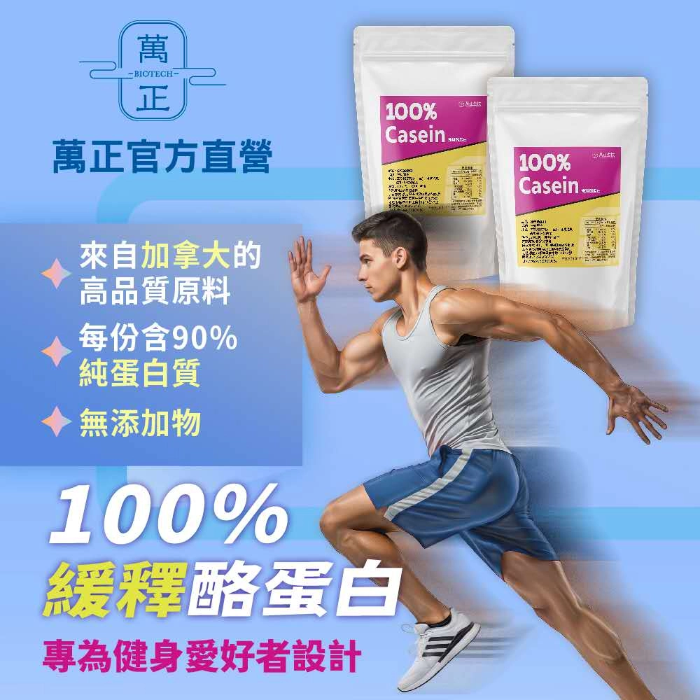 100%緩釋酪蛋白 Casein 加拿大優質乳源 90%高含量 蛋白粉 無添加 健身