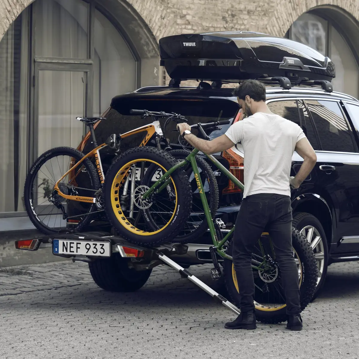 Thule 胖胎自行車車輪綁帶 XXL黑