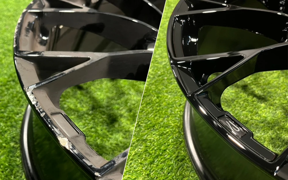 Volkswagen Golf R原廠鋁圈「烤漆修復x缺角悍補」