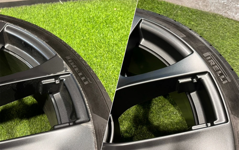 Tesla Model Y 原廠鋁圈「烤漆修復」