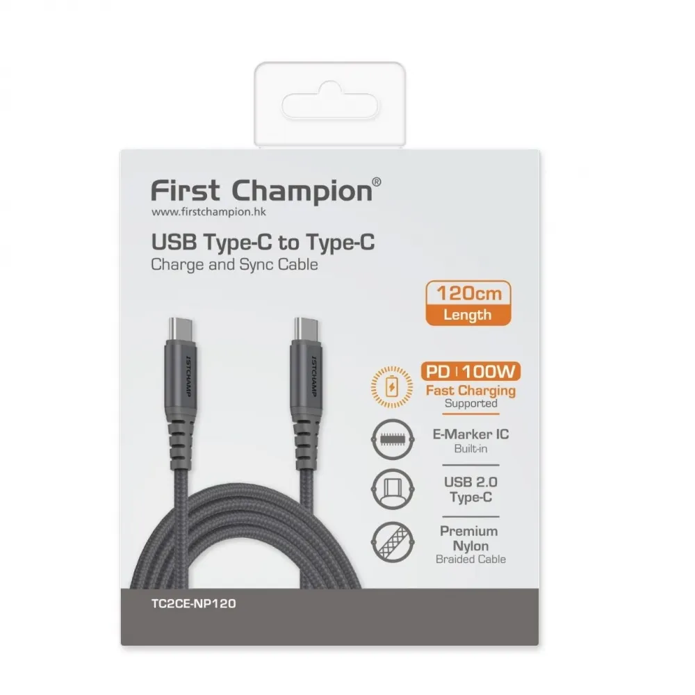 First ChampionUSB-A 至 Lightning 數據充電線(MFi), 尼龍編織 1