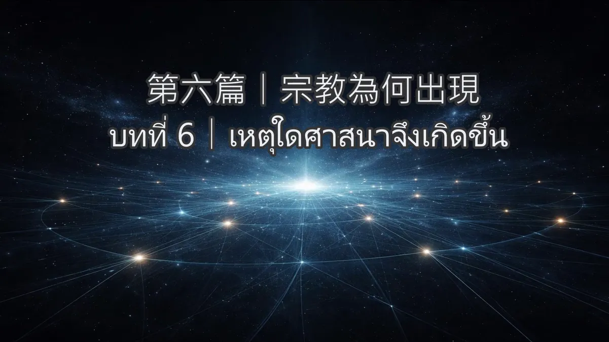 文明理解-第六篇｜宗教為何出現 (泰文) บทที่ 6｜เหตุใดศาสนาจึงเกิดขึ้น
