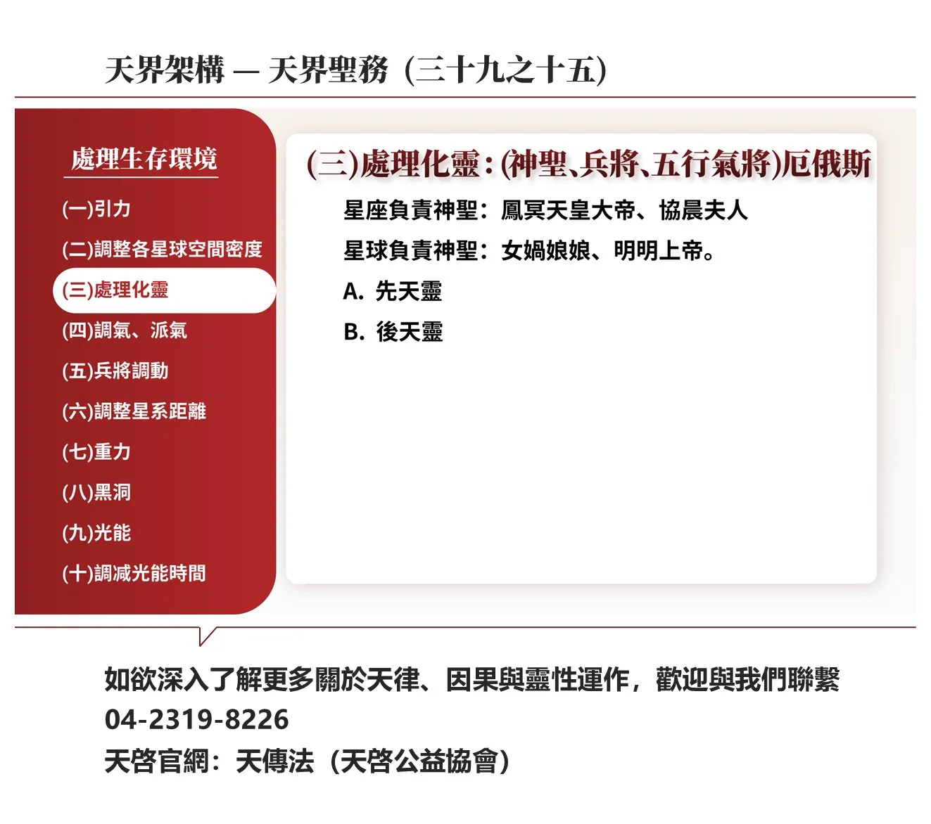 天界架構-天界聖務(三十九之十五)