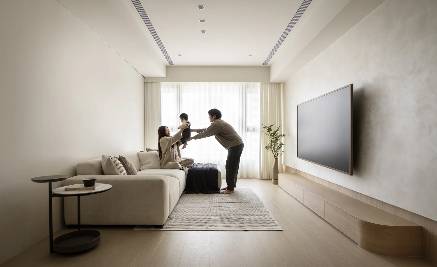 柔光之下，綻放一家三口的溫暖