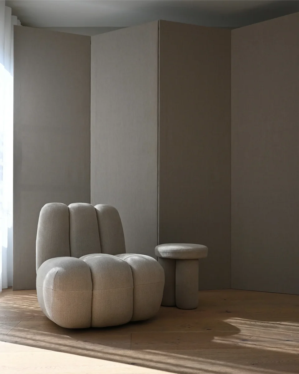 Big Foot 大腳凳,亞麻 - 沙色