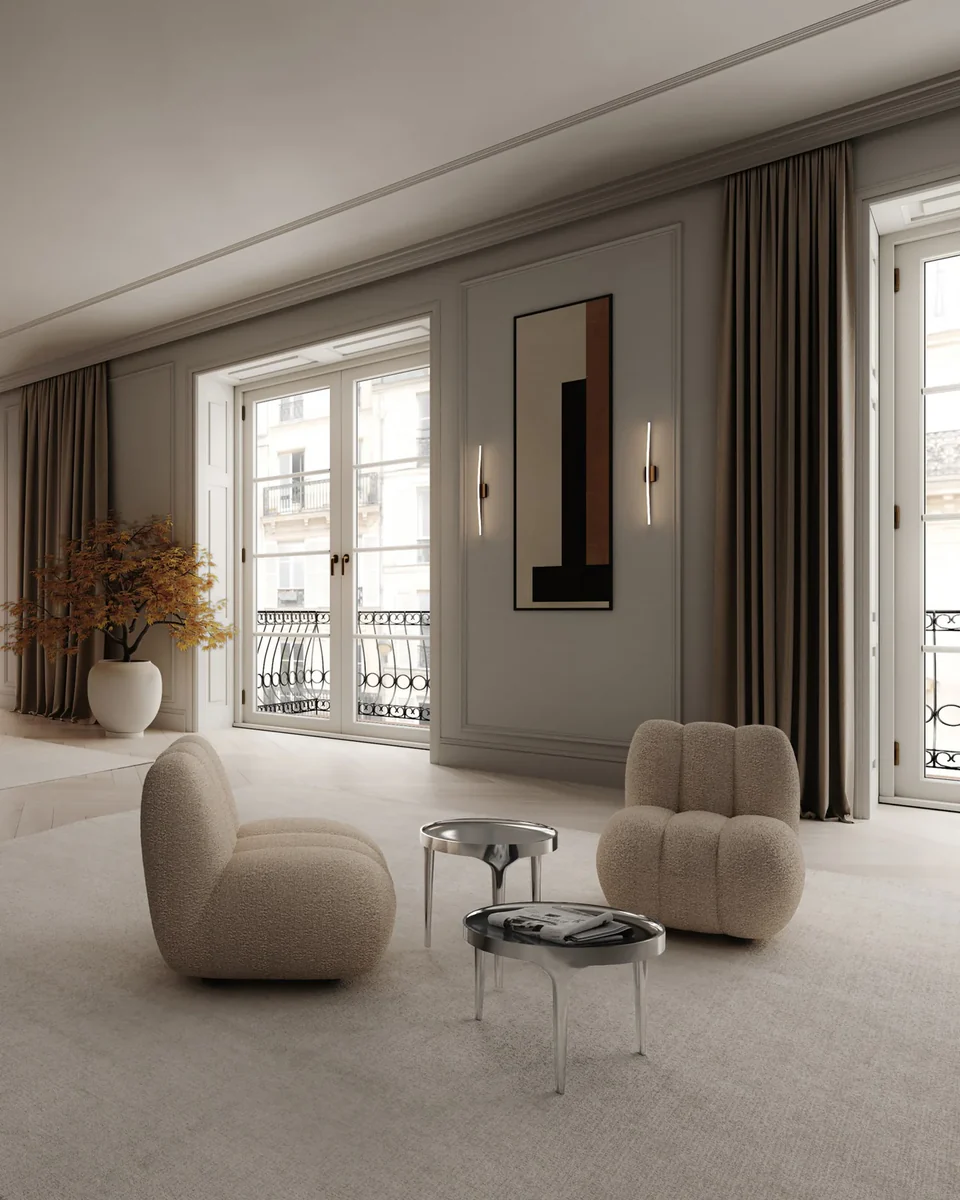 幻影桌,低 - 鉻銀