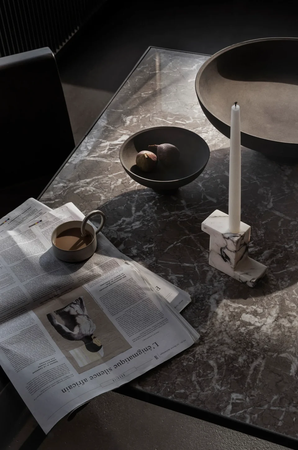 磚形燭台,高 - 大理石紋路