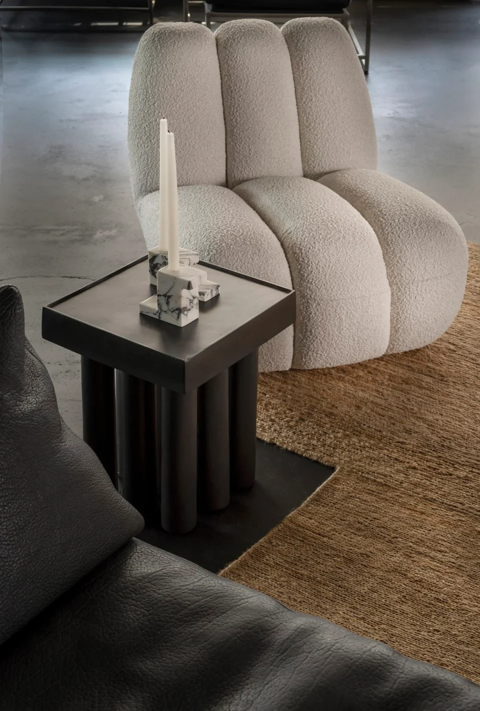 磚形燭台,低 - 大理石紋路