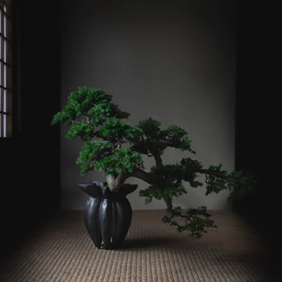 蓮花花瓶,迷你 - 咖啡色