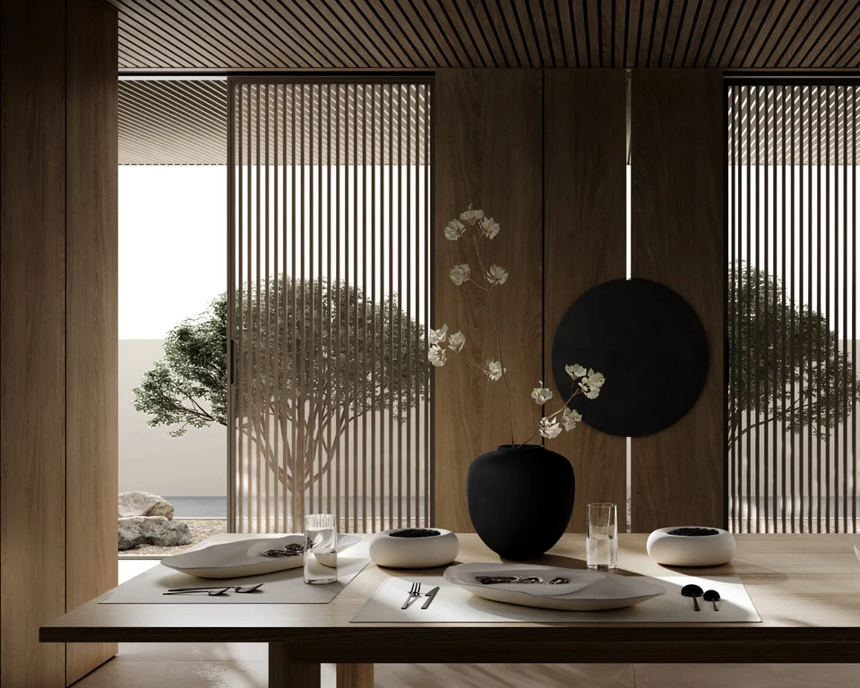 素直花瓶,中型 - 黑色