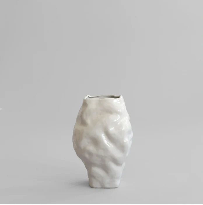 Katachi 花瓶,中 - 高釉樺木色