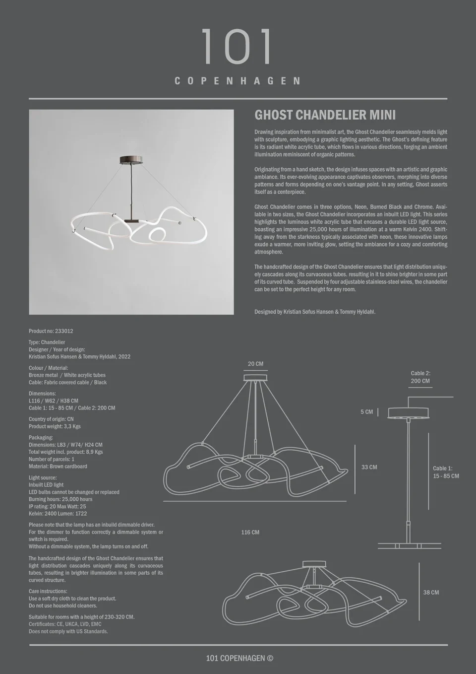 幽靈枝形吊燈,迷你 - 霓虹
