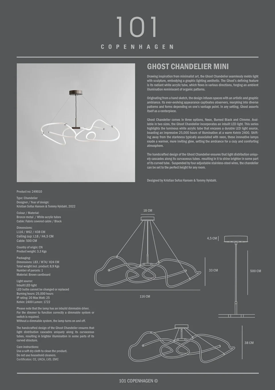 幽靈枝形吊燈,迷你 - 霓虹(5m)