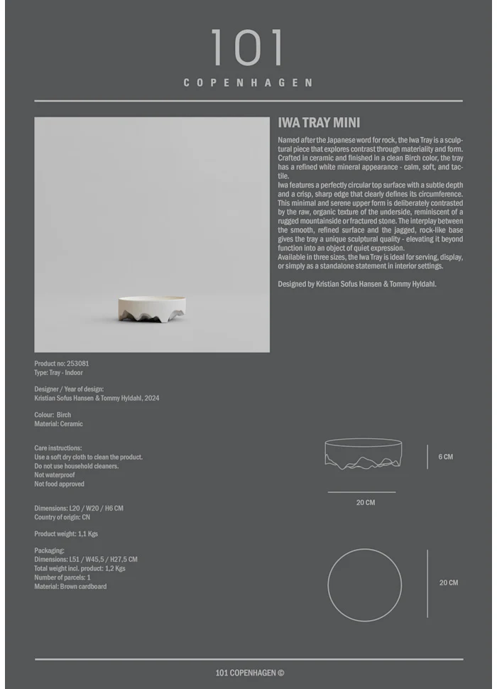 Iwa 托盤, 小 - 樺木色