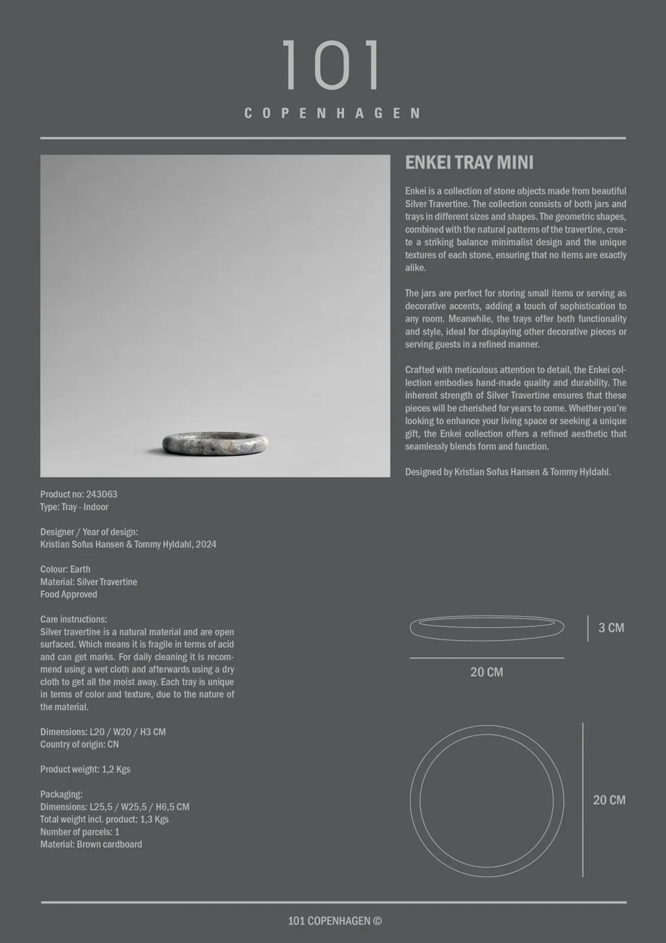 環形托盤,迷你 - 大地色