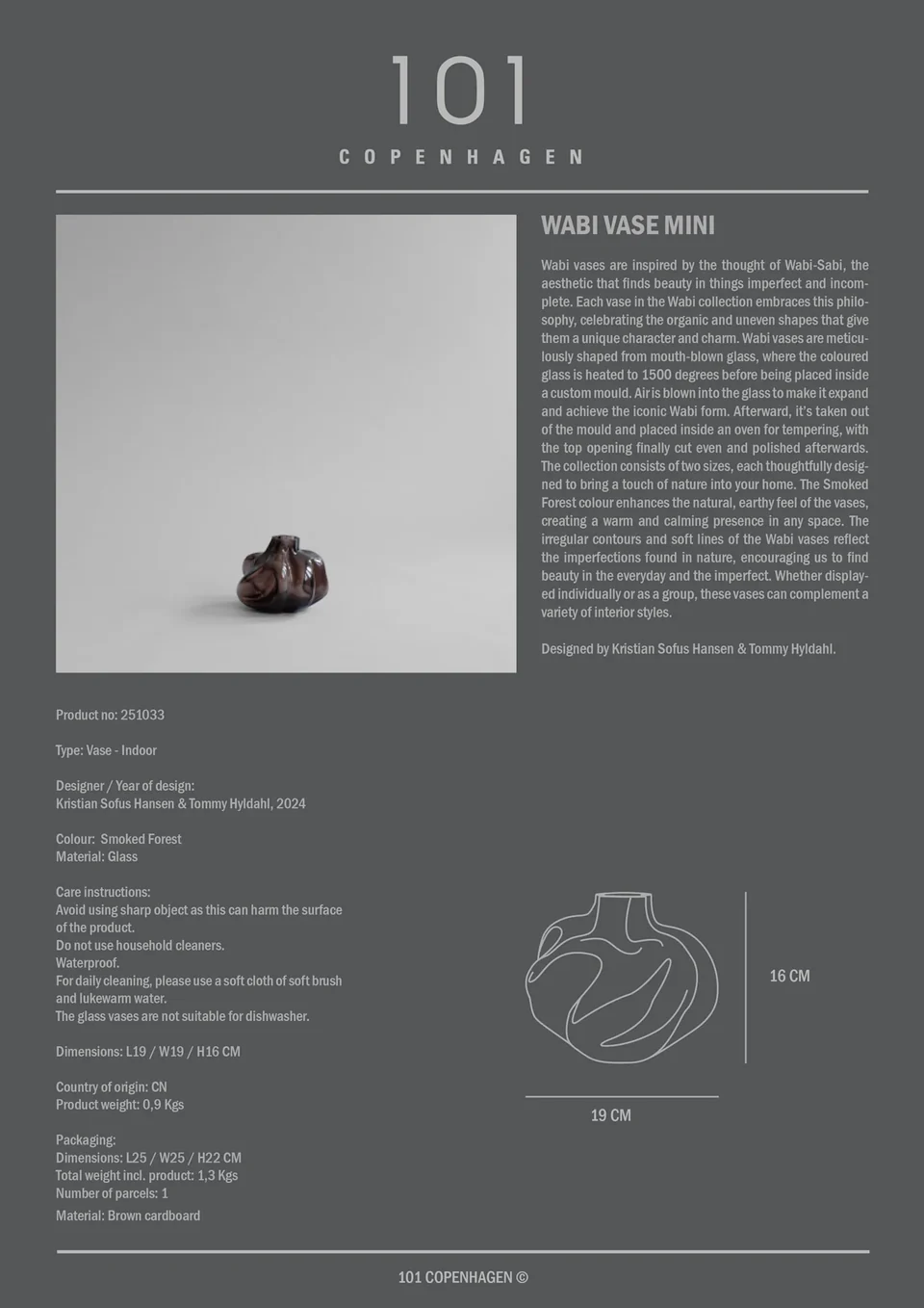 侘寂花瓶,迷你 - 煙霧森林