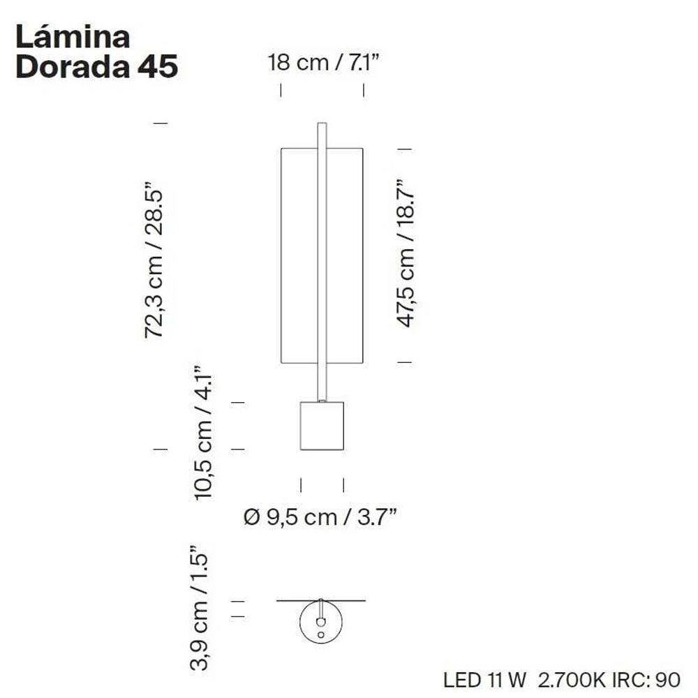 Lamina Dorada 45 桌燈