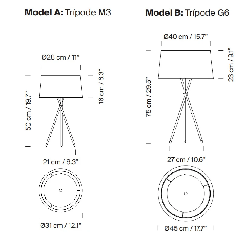 Tripode M3/G6 桌燈 - 條紋款