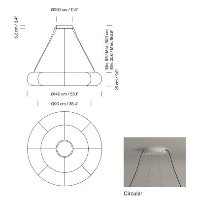 Tekio Circular P8 環形吊燈