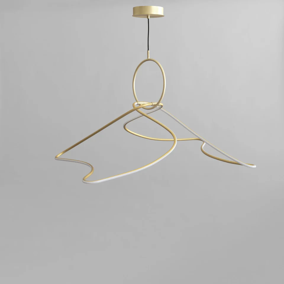 雲朵吊燈,大 - 黃銅色