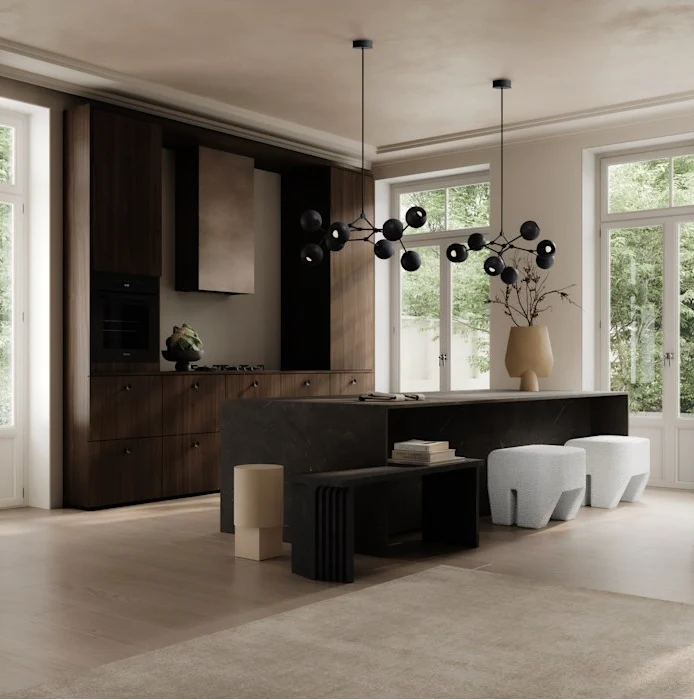 滴形圓球吊燈,迷你(5m) - 燒黑色