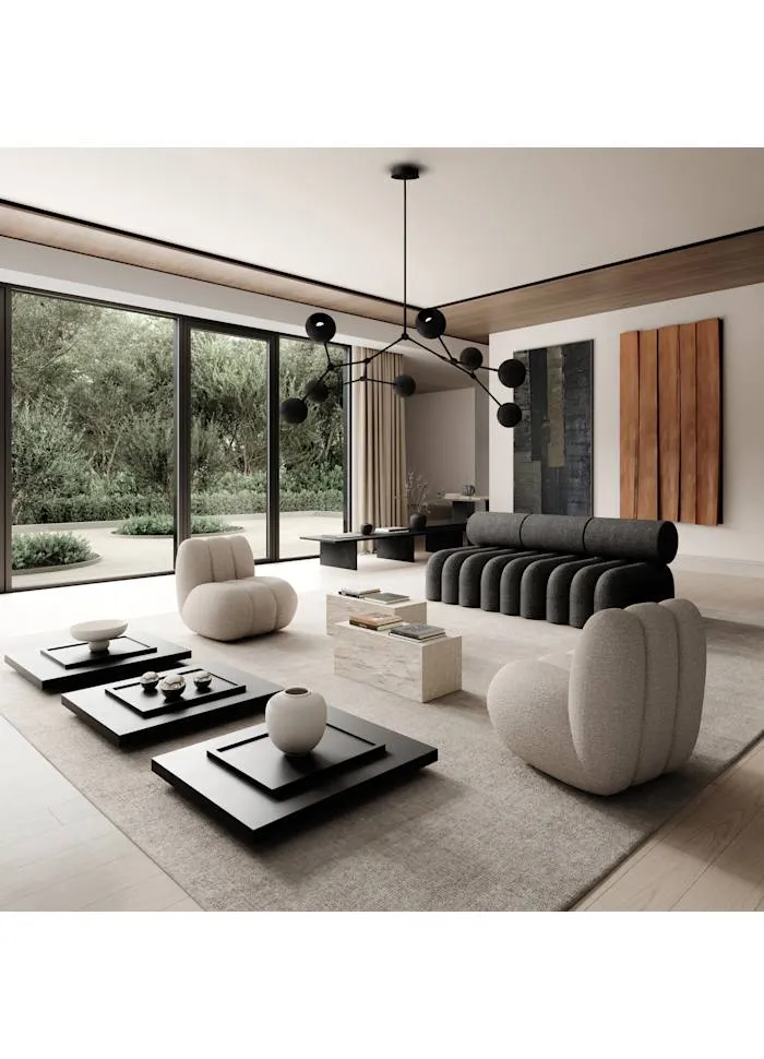 滴形圓球吊燈,大 - 燒黑色 (5m)