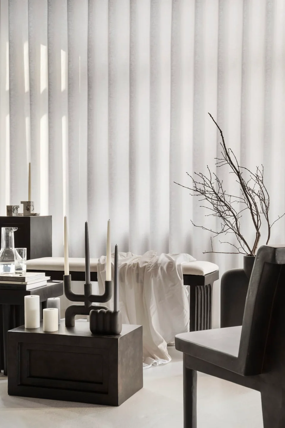 磚形燭台,高 - 大理石紋路