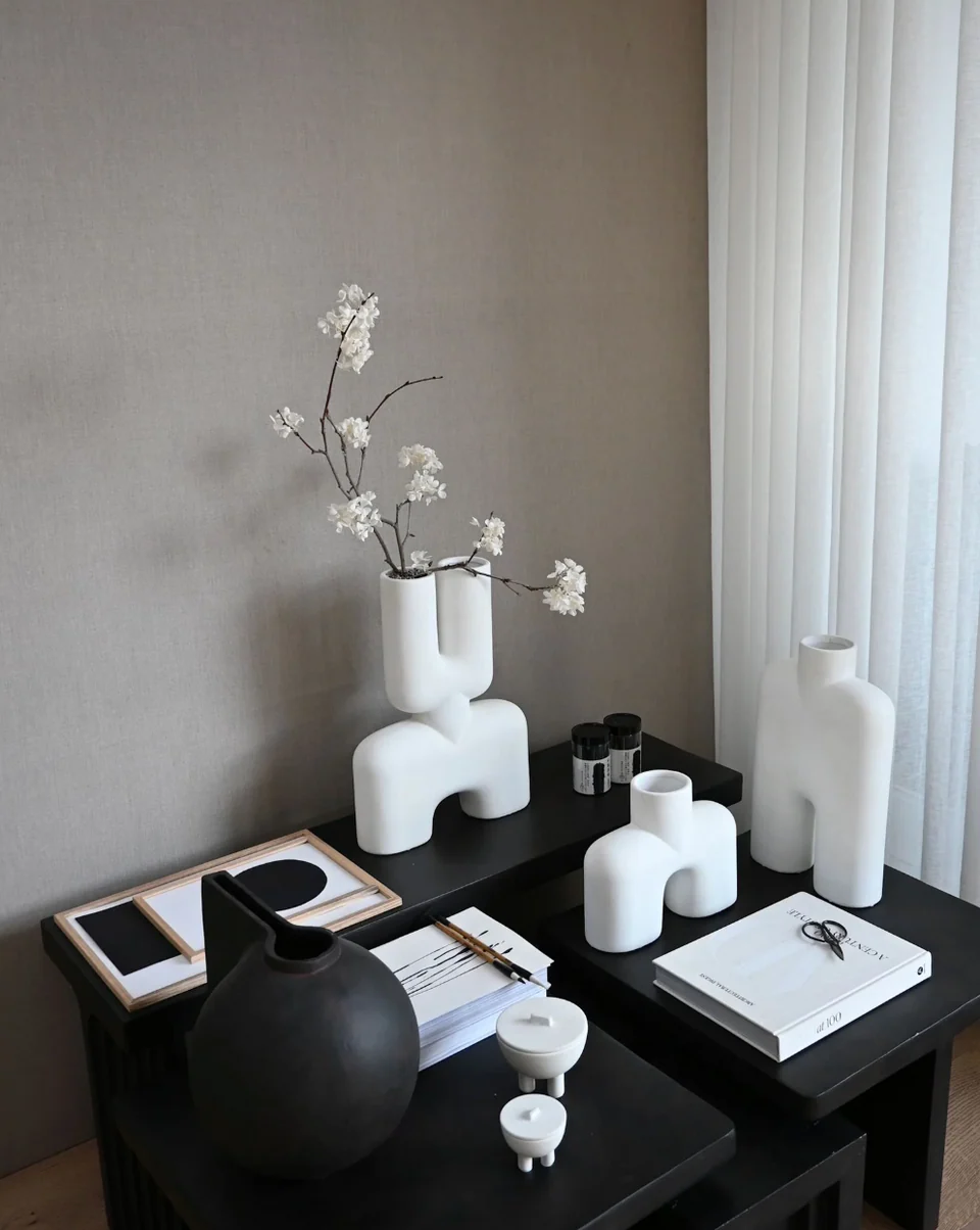 眼鏡蛇花瓶,中型- 骨白色