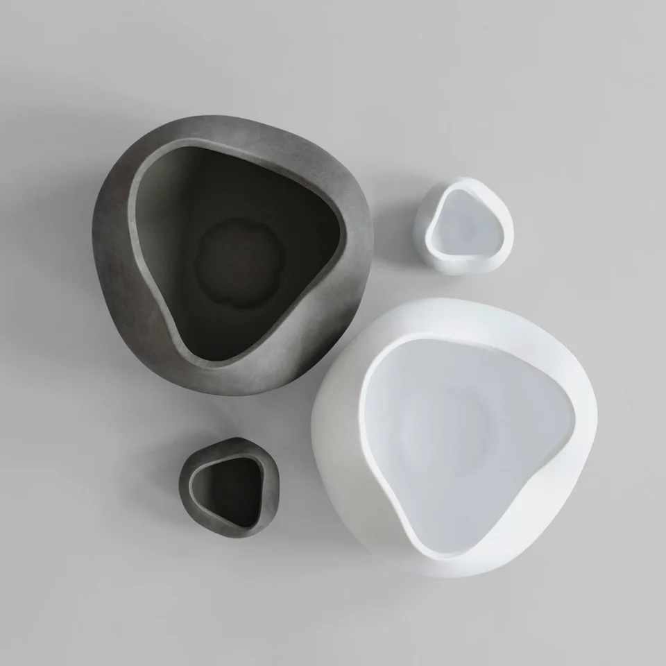 弧形碗,迷你 - 骨白色