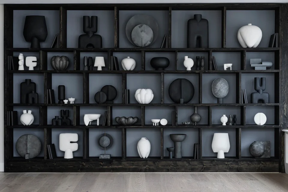 綻放陶盤,迷你 - 深灰色