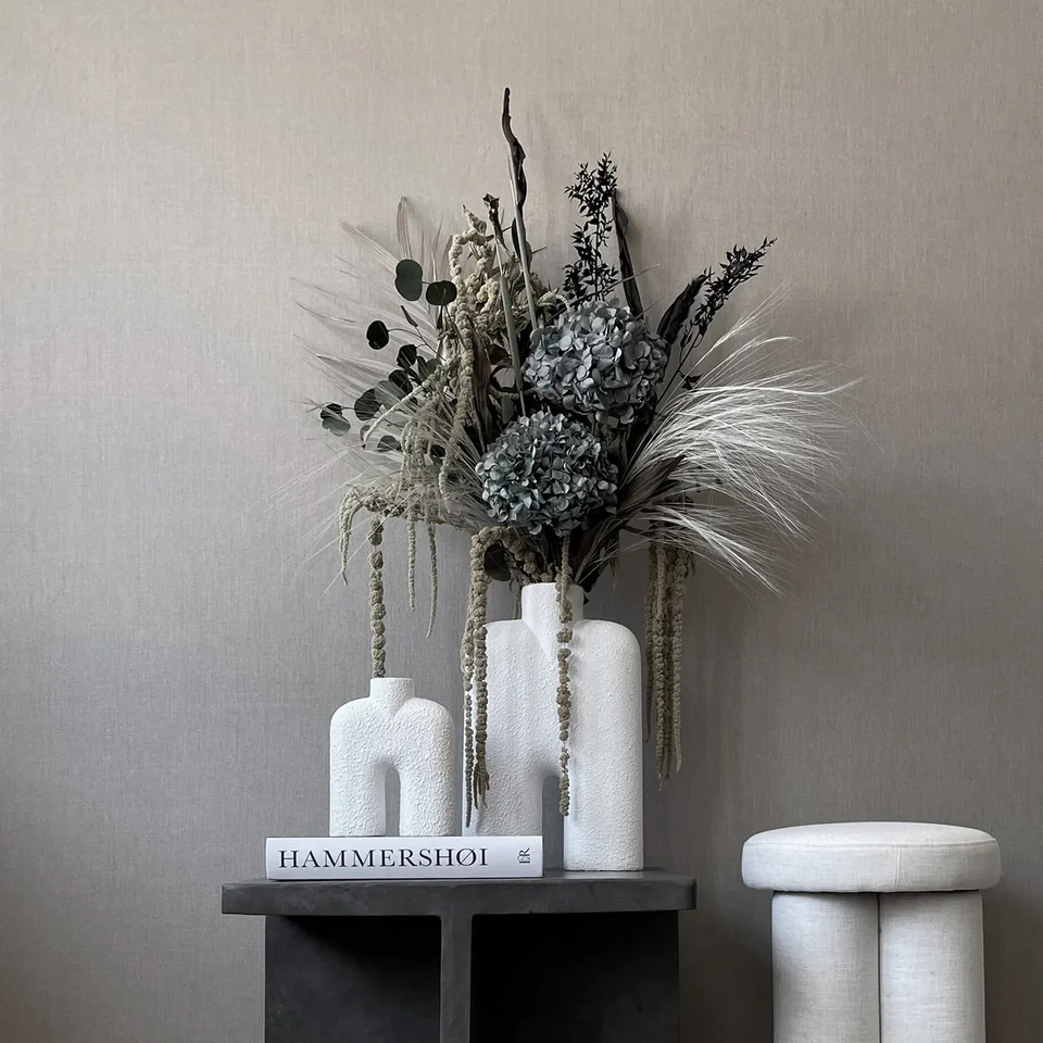 眼鏡蛇花瓶,高型,中型 - 泡泡白