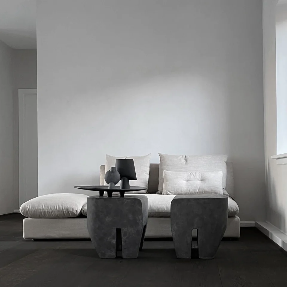 球形花瓶,四方形,迷你 - 咖啡色