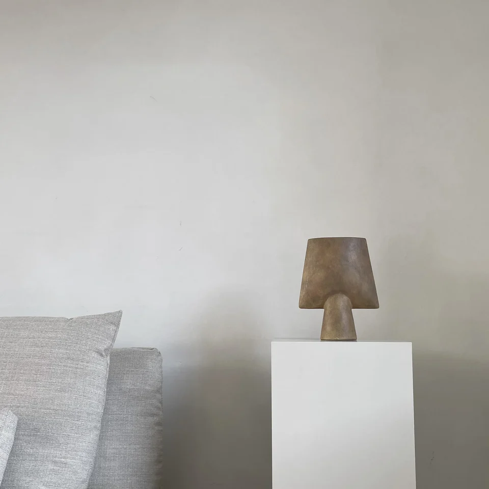 球形花瓶,四方形,迷你 - 土黃色